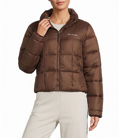 Columbia Puffect III Stand Collar Zip Front Quilt Cropped Jacket
