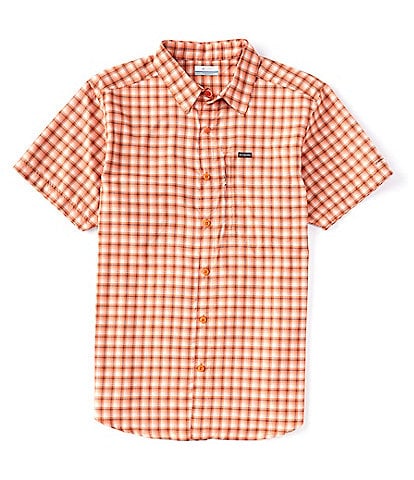 Columbia PFG Super Tamiami Mini-Check Short-Sleeve Woven Shirt | Dillard's