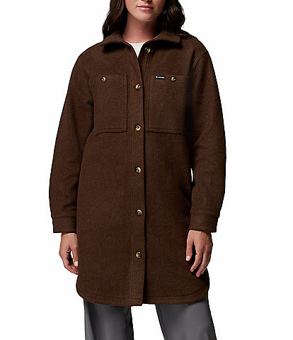 Columbia Wildest Venture Long Fleece Button Front Shacket