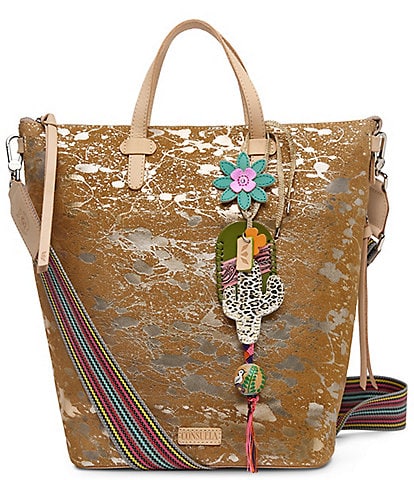 Consuela Beau Metallic Splattered Suede Sling Backpack