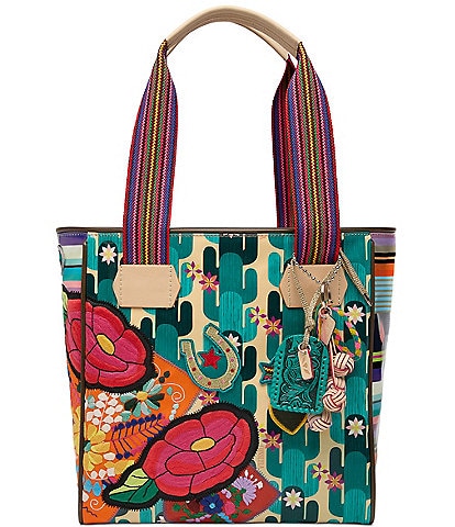 Consuela Dezi Classic Embroidered Floral Patche Tote Bag