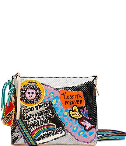 Consuela Kyle Downtown Embroidered Patches Crossbody Bag