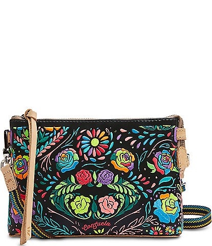 Consuela Rita Midtown Neon Floral Embroidered Crossbody Bag
