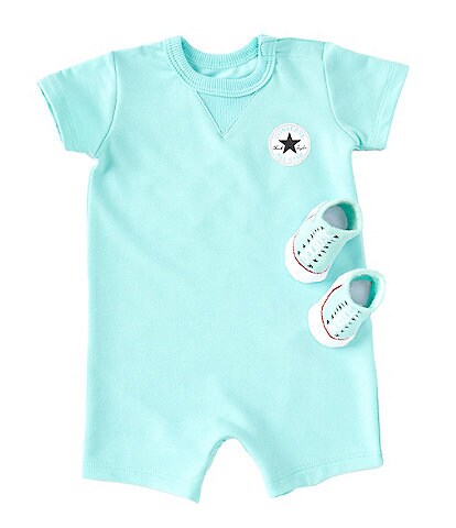 Converse Baby Newborn-9 Months Lil Chuck Short Sleeve Romper & Sock Set