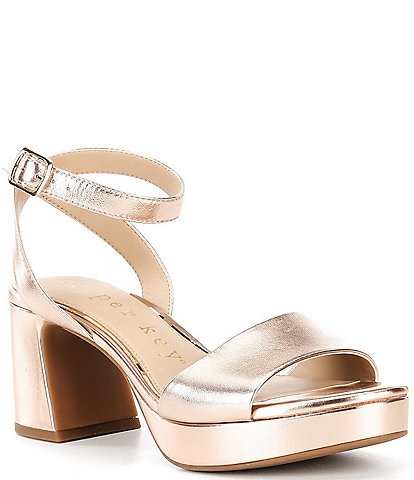 Copper Key Adore Metallic Leather Platform Dress Sandals