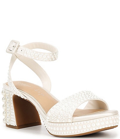 Copper Key AdoreTwo Pearl Embellished Platform Sandals