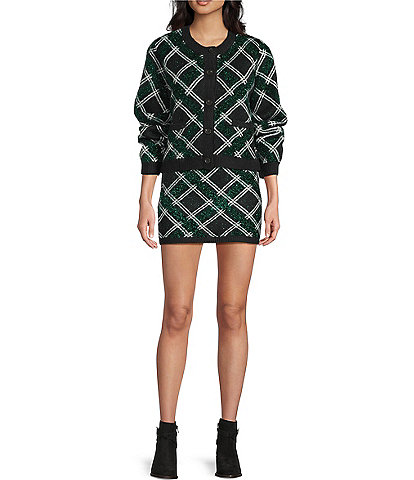 Copper Key Argyle Coordinating Cardigan Sweater