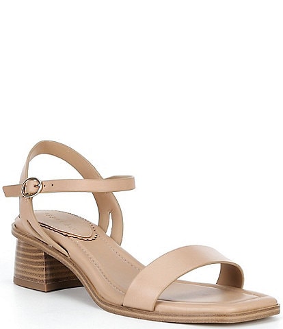 Copper Key Aurora Leather Block Heel Sandals