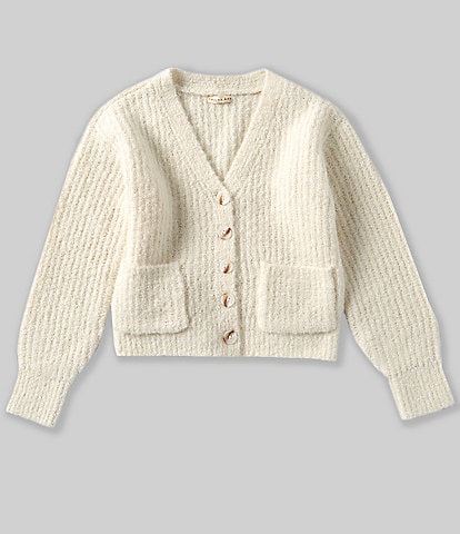 Copper Key Big Girl 7-16 Cable Knit Cardigan