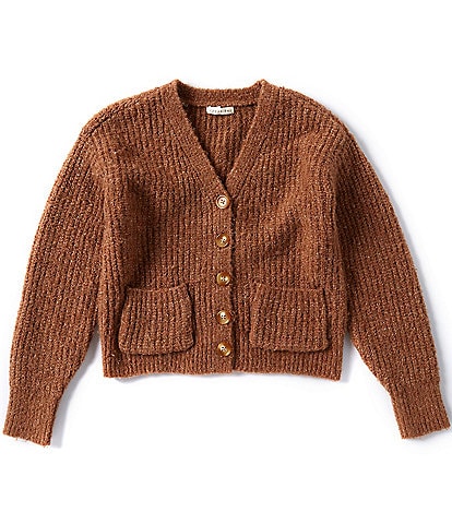 Copper Key Big Girl 7-16 Cable Knit Cardigan