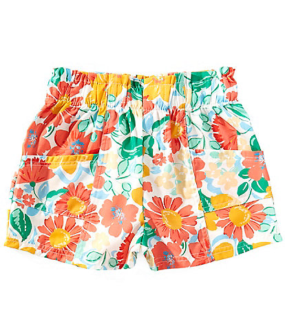 Copper Key Big Girls 7-16 Floral Printed Paper Bag Shorts