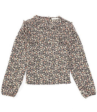 Copper Key Big Girls 7-16 Floral Woven Blouse