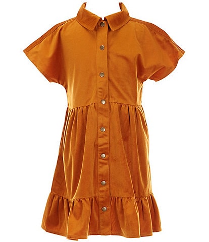 Copper Key Big Girls 7-16 Micro Cord Tiered Dress