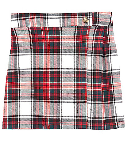 Copper Key Big Girls 7-16 Plaid Side Button Skirt