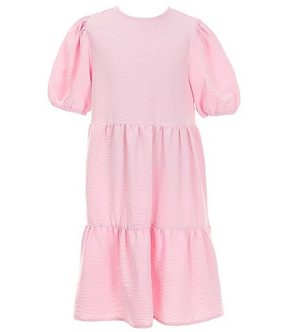 Copper Key Big Girls 7-16 Puff Sleeve Shift Dress