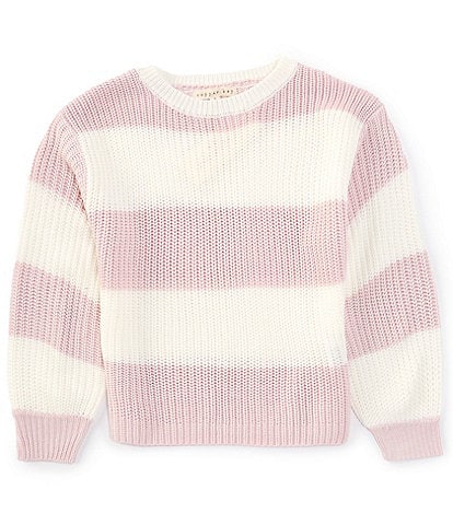 Copper Key Big Girls 7-16 Stripe Shaker Long Sleeve Relaxed Sweater