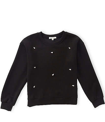 Copper Key Big Girls Lounge Life Gem Crew Neck Coordinating Pullover