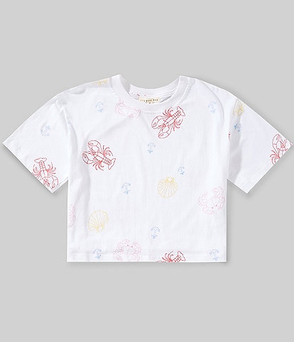 Copper Key Big Girls Short Sleeve Printed Boxy Tee