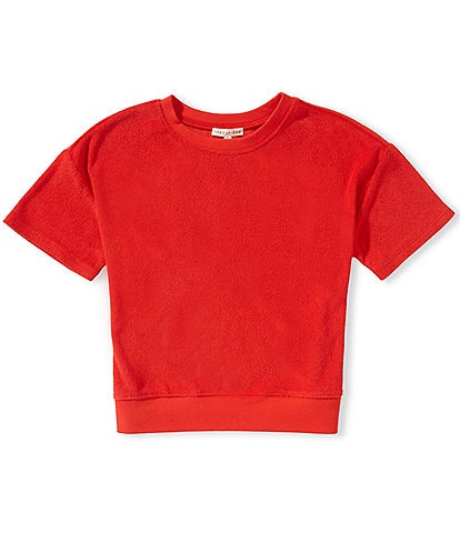 Copper Key Big Girls Terry Cloth Oversized Sporty Tee