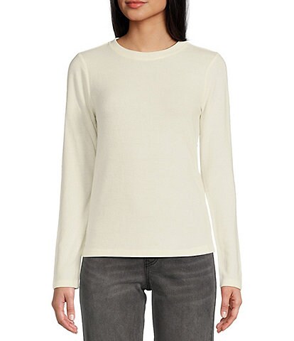 Copper Key Brushed Knit Long Sleeve Top