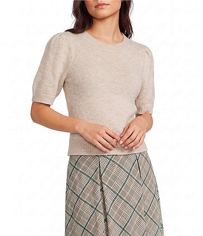 Copper Key Crew Neck Puff Sleeve Sweater