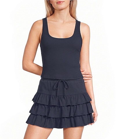 Copper Key Danielle Americana Solid Scoop Neck Tank