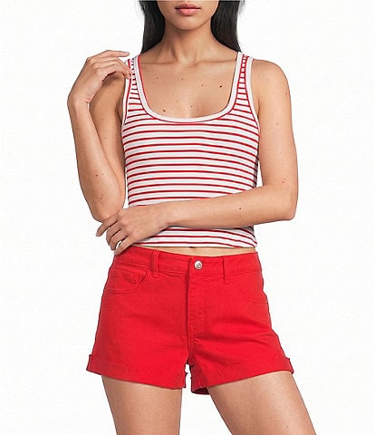 Copper Key Danielle Ameriana Striped Scoop Neck Tank