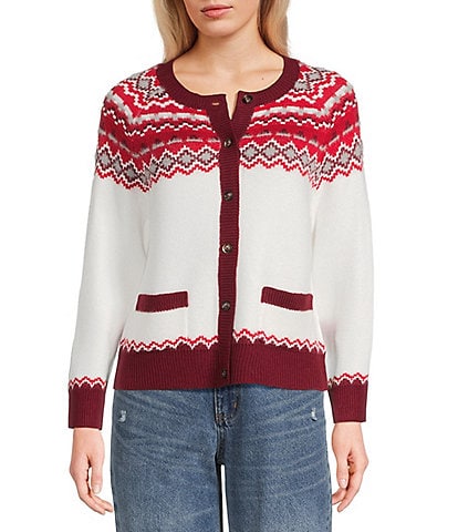 Copper Key Fair Isle Cardigan Sweater
