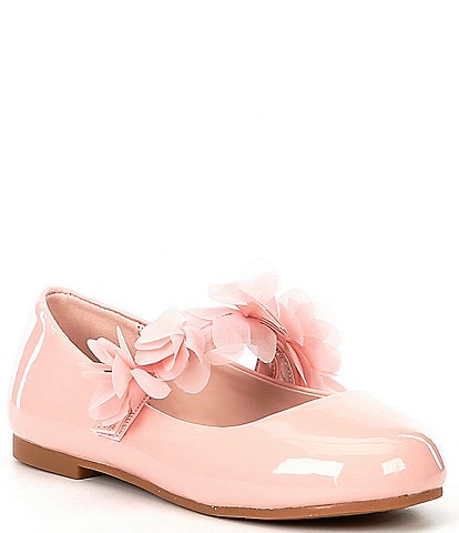 Copper Key Girls' Blossom Chiffon Patent Floral Flats (Toddler)