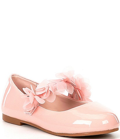 Copper Key Girls' Blossom Chiffon Patent Floral Flats (Youth)