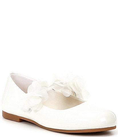 Copper Key Girls' Blossom Chiffon Patent Floral Flats (Youth)