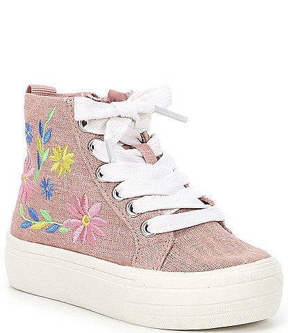 Copper Key Girls' Floraa Flower Embroidered High-Top Sneakers (Infant)