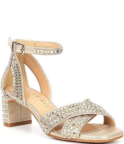 Copper Key Girls' Lisee Rhinestone Dress Heels (Youth)