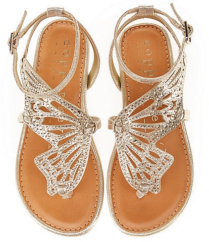 Copper Key Girls' Rhinestone Butterfly Sandal (Infant)