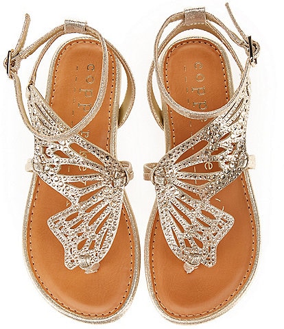 Copper Key Girls' Rhinestone Butterfly Sandal (Youth)