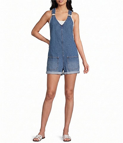 Copper Key Hailey V-Neck Americana Roll Cuff Overalls