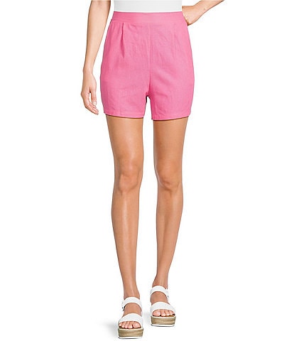 Copper Key Coordinating High Rise Pleated Smocked Pull-On Shorts