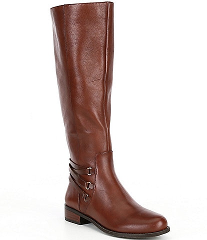 Copper Key Howdy Wide Calf Leather Riding Boots