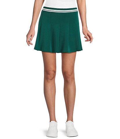 Copper Key Knit Pleated Skirt