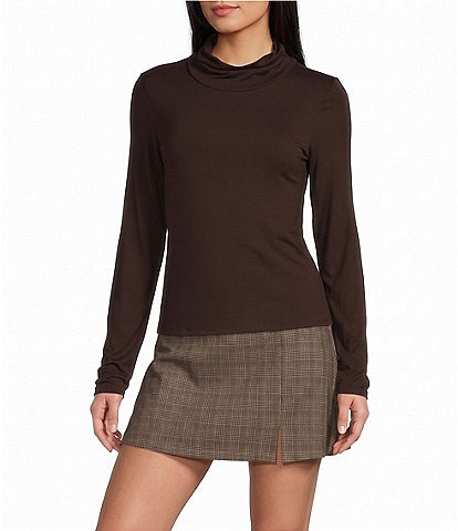 Copper Key Knit Turtleneck Top