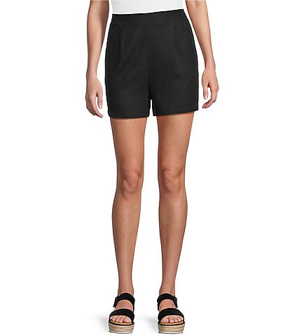Copper Key Linen Blend Coordinating Shorts