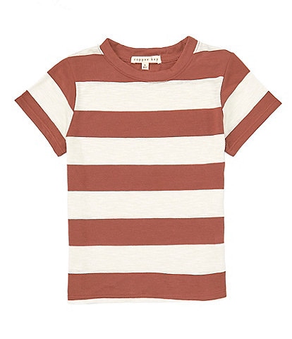 Copper Key Little Girls 2T-6X Knit Wide Stripe Boxy T-Shirt