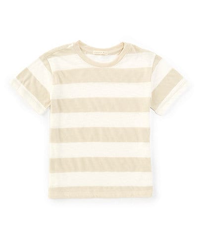 Copper Key Little Girls 2T-6X Knit Wide Stripe Boxy T-Shirt