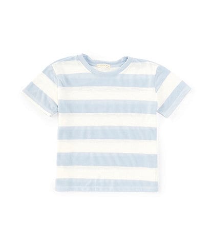 Copper Key Little Girls 2T-6X Knit Wide Stripe Boxy T-Shirt