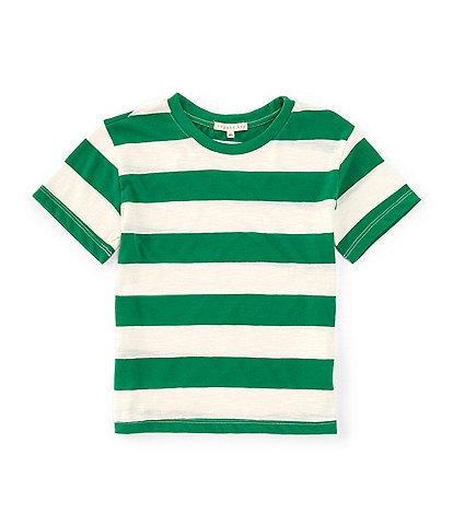 Copper Key Little Girls 2T-6X Knit Wide Stripe Boxy T-Shirt