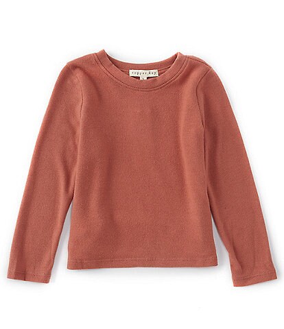 Copper Key Little Girls 2T-16 Brushed Ls Top