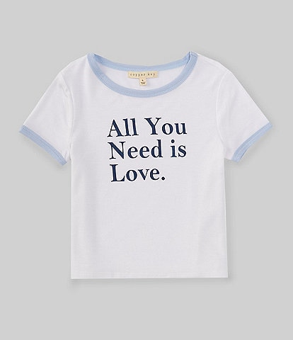 Copper Key Little Girls 2T-6X All You Need Is Love T-Shirt