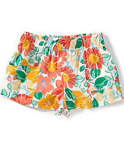 Copper Key Little Girls 2T-6X Floral Printed Paper Bag Shorts
