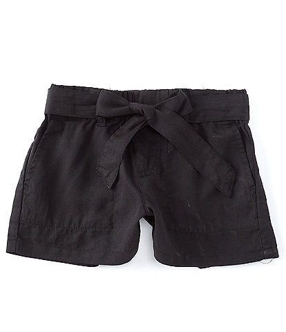Copper Key Little Girls 2T-6X High Rise Belted Tie-Front Shorts