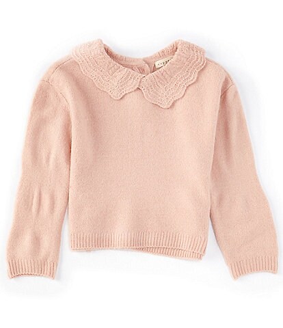 Copper Key Little Girls 2T-6X Peter Pan Collar Long Sleeve Sweater
